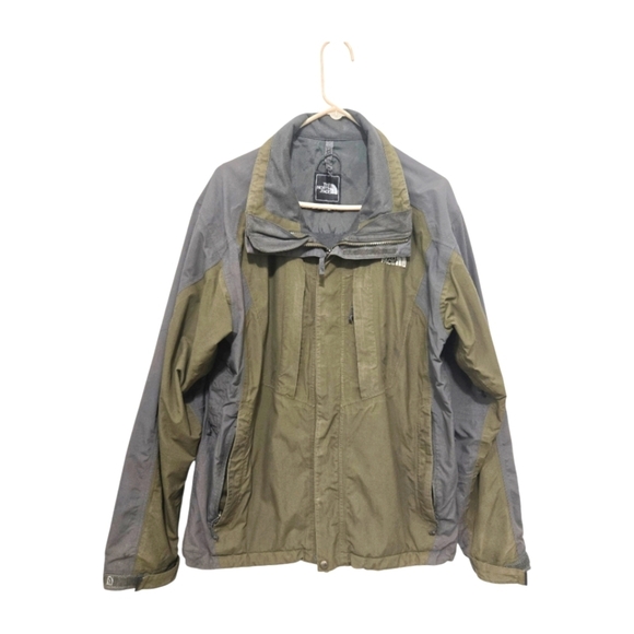 The North Face Other - The North Face HyVent Waterproof Windbreaker Jacket Men Sz Large Army Green Gray